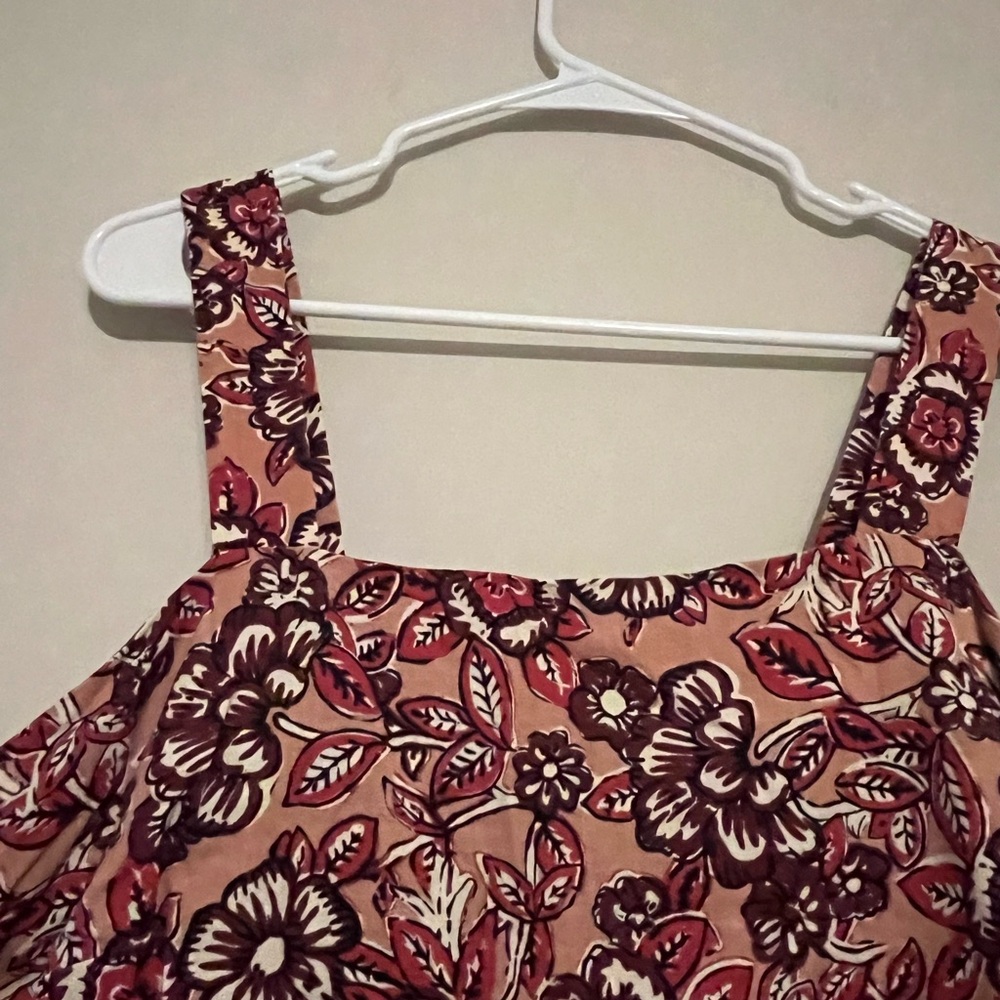 Faherty Pink Floral Square-Neck Tank Top - Picture 4 of 8